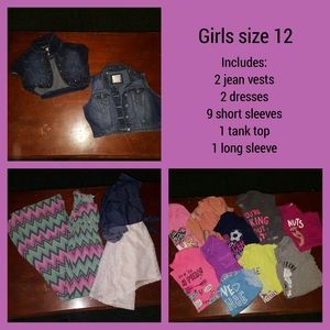 Girls size 12 LOT dresses & tops